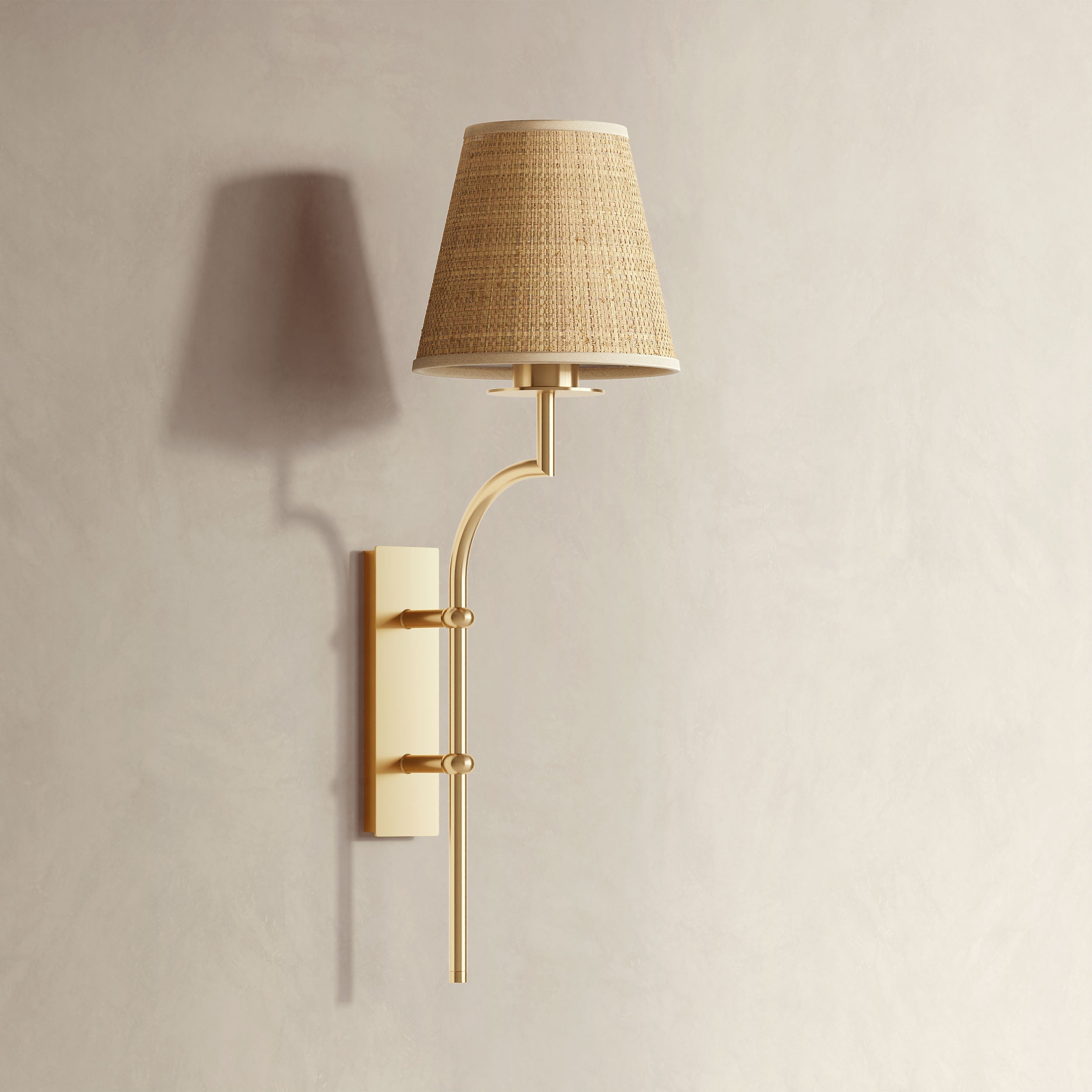 Rowabi Arco Handwoven Rattan Sconce