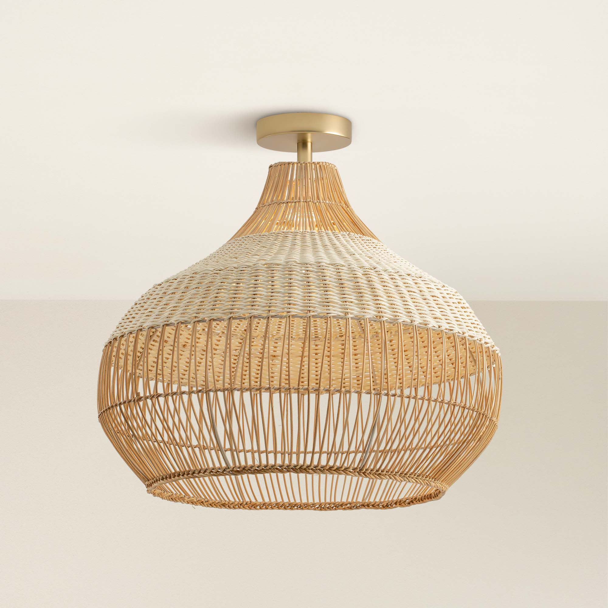 cover beatrice wicker rattam pendant light flush mount light fixture off