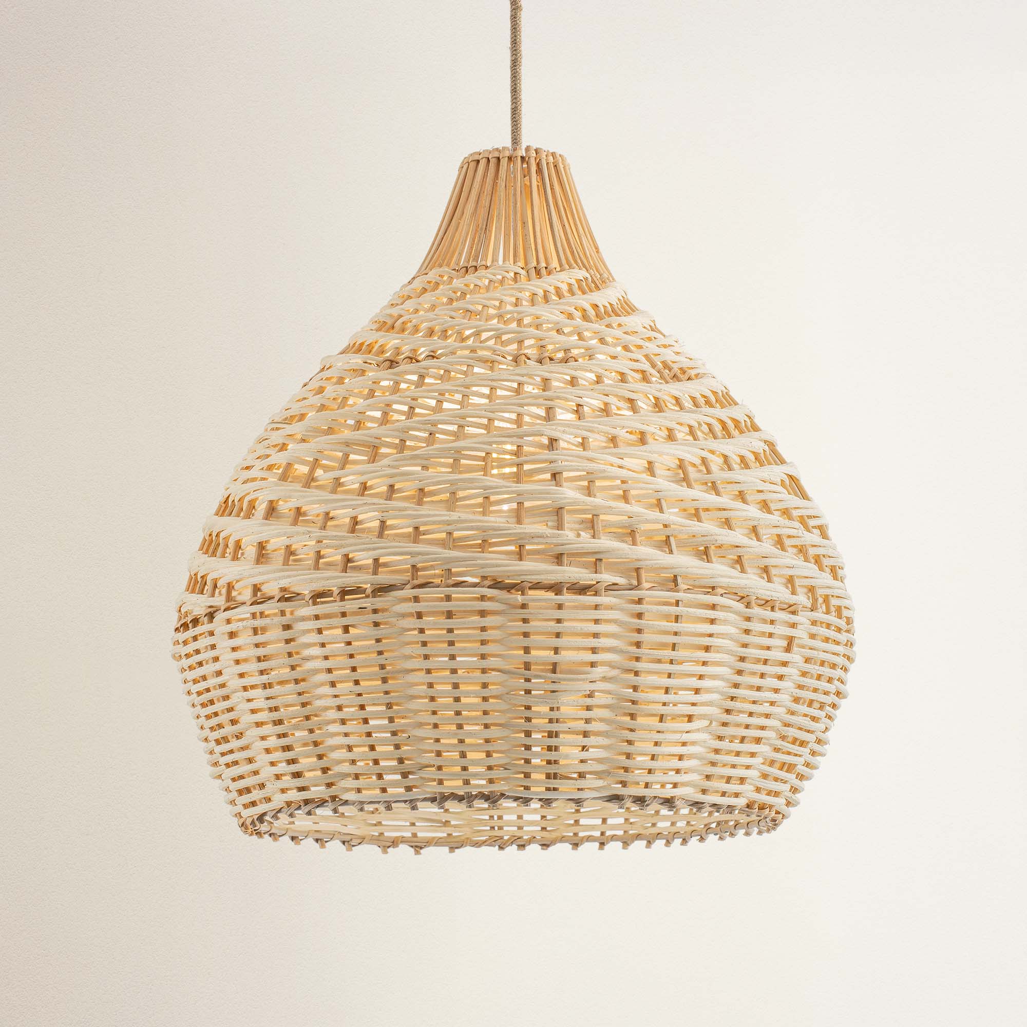 cover rowabi grandeur woven rattan pendant light, off