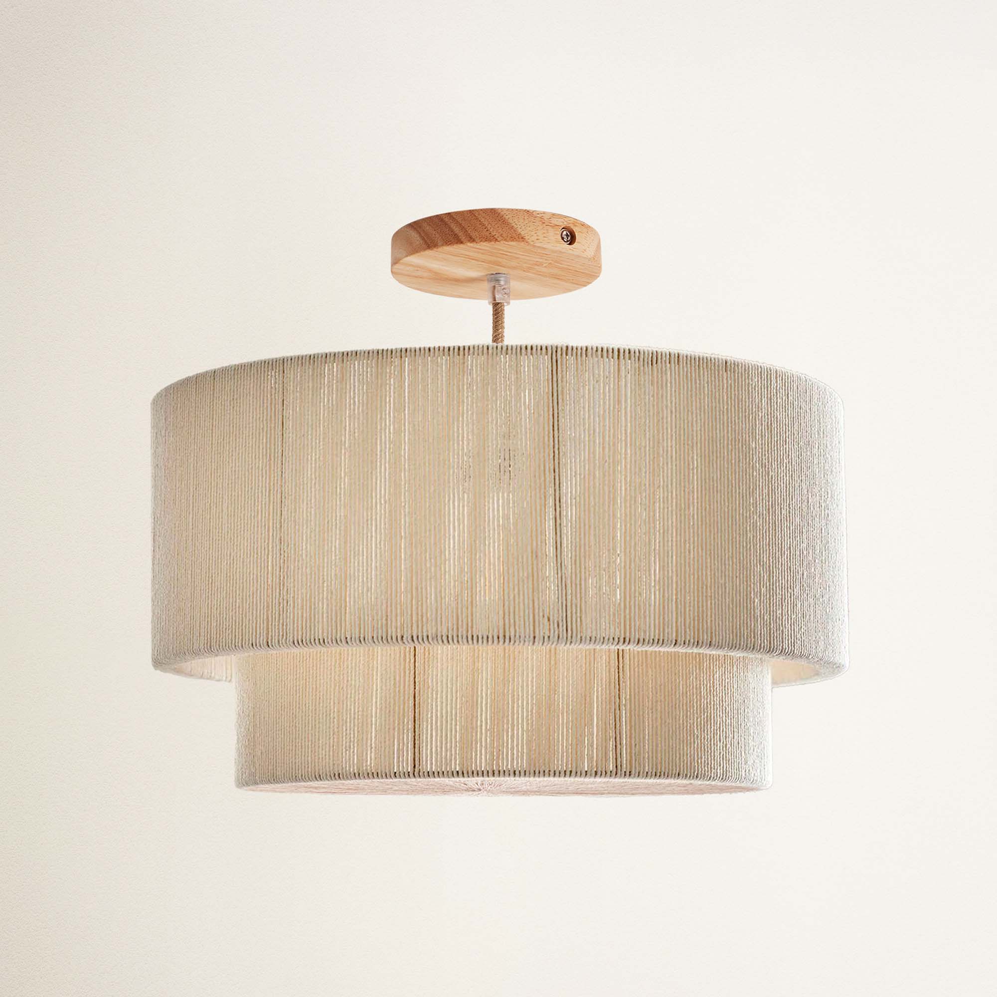Luminous White Lace Flush Mount Light