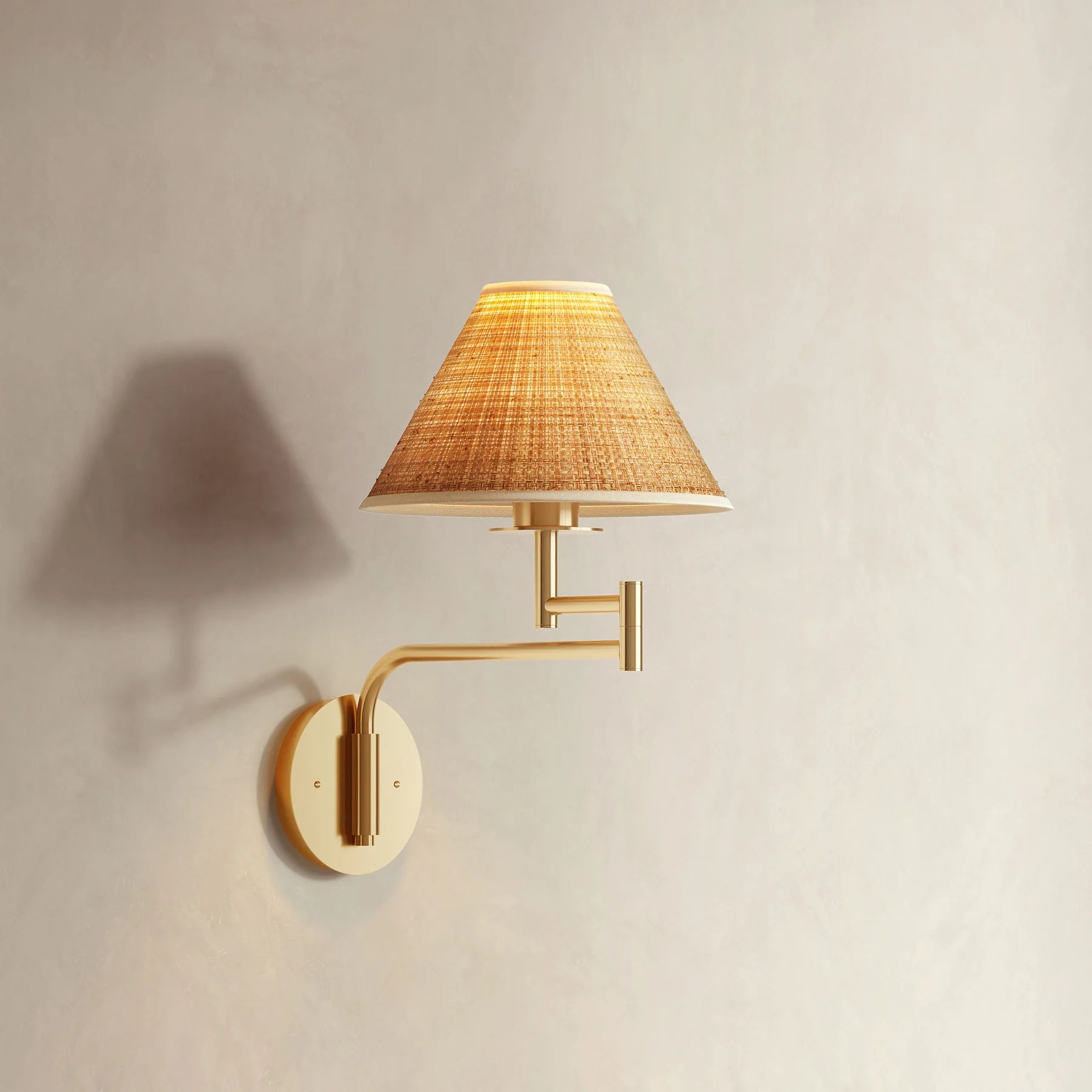 Aria Clamp Rattan Sconce