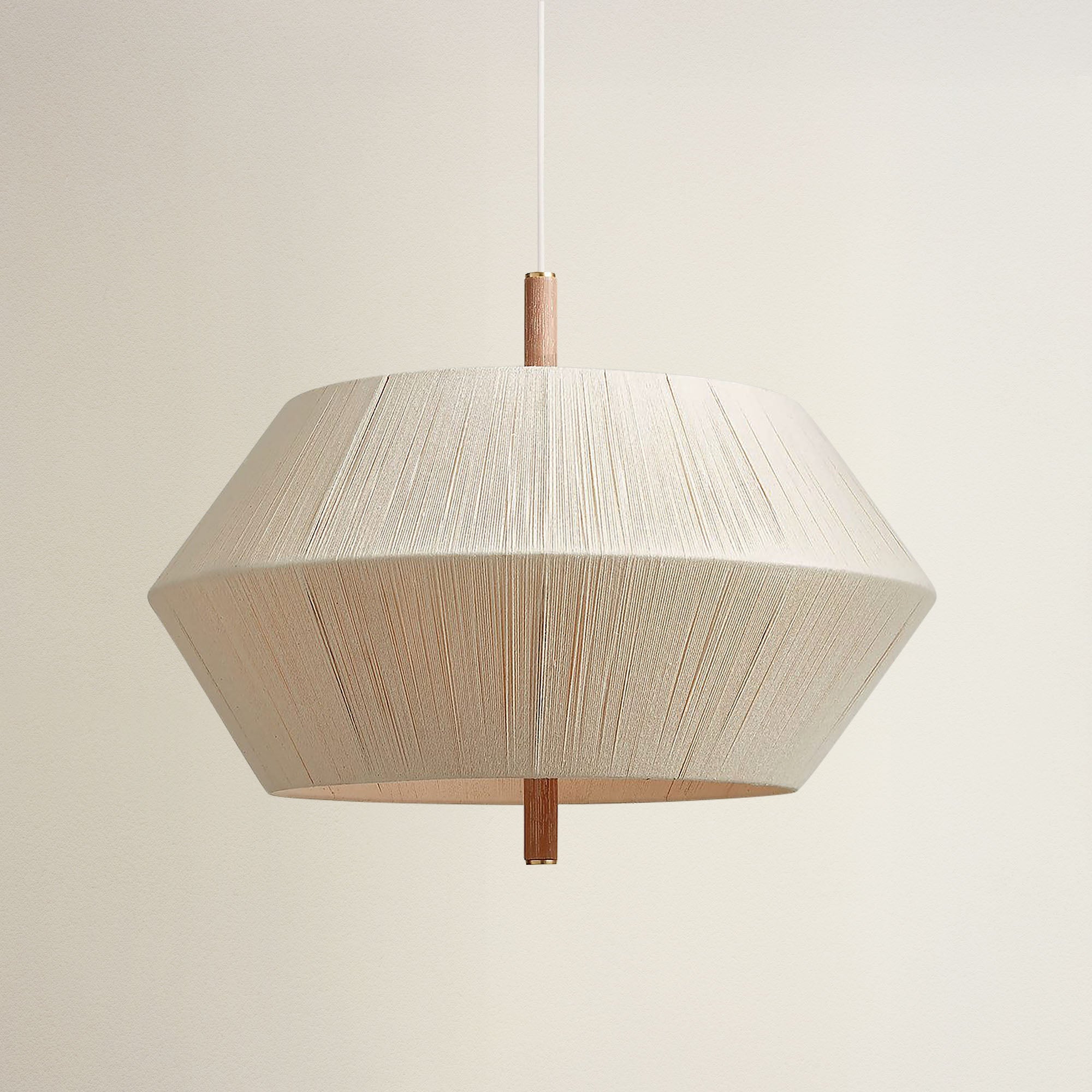 nimbus pendant light with wooden accents, off