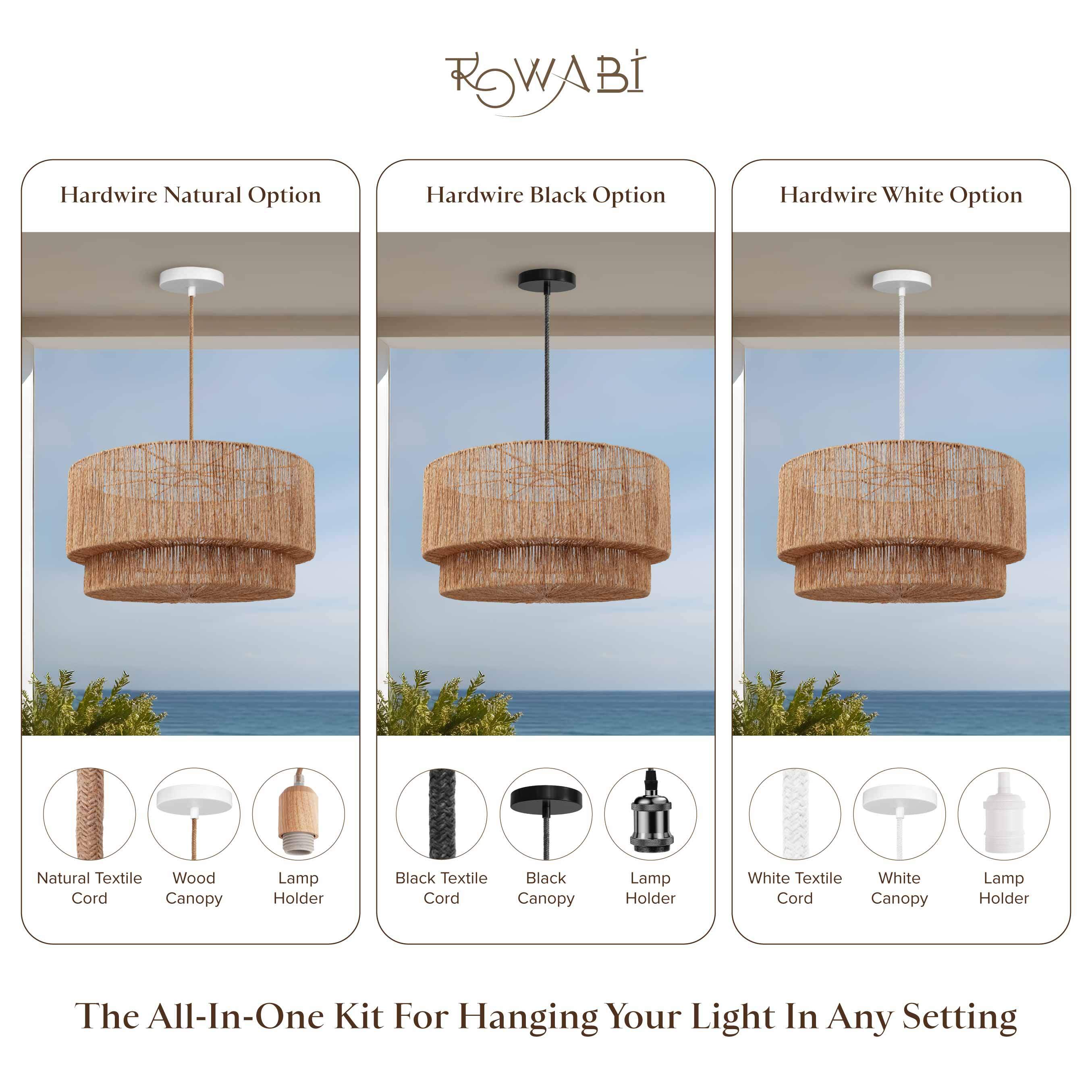 Outdoor Luminous Rattan Pendant Light