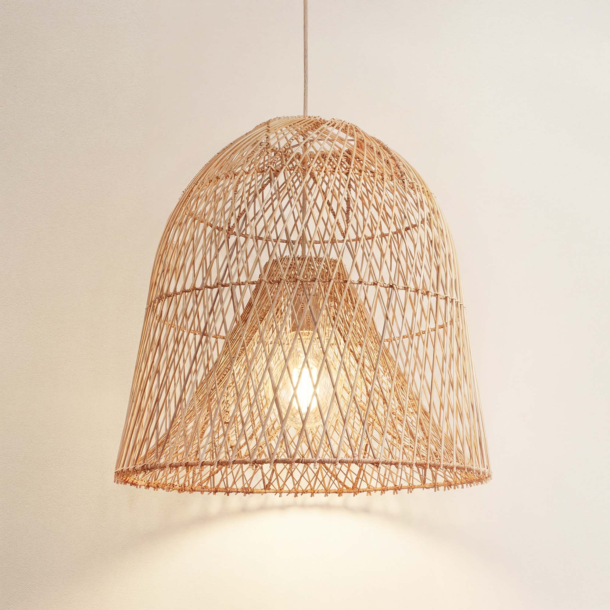 rowabi cover santana woven rattan pendant light on