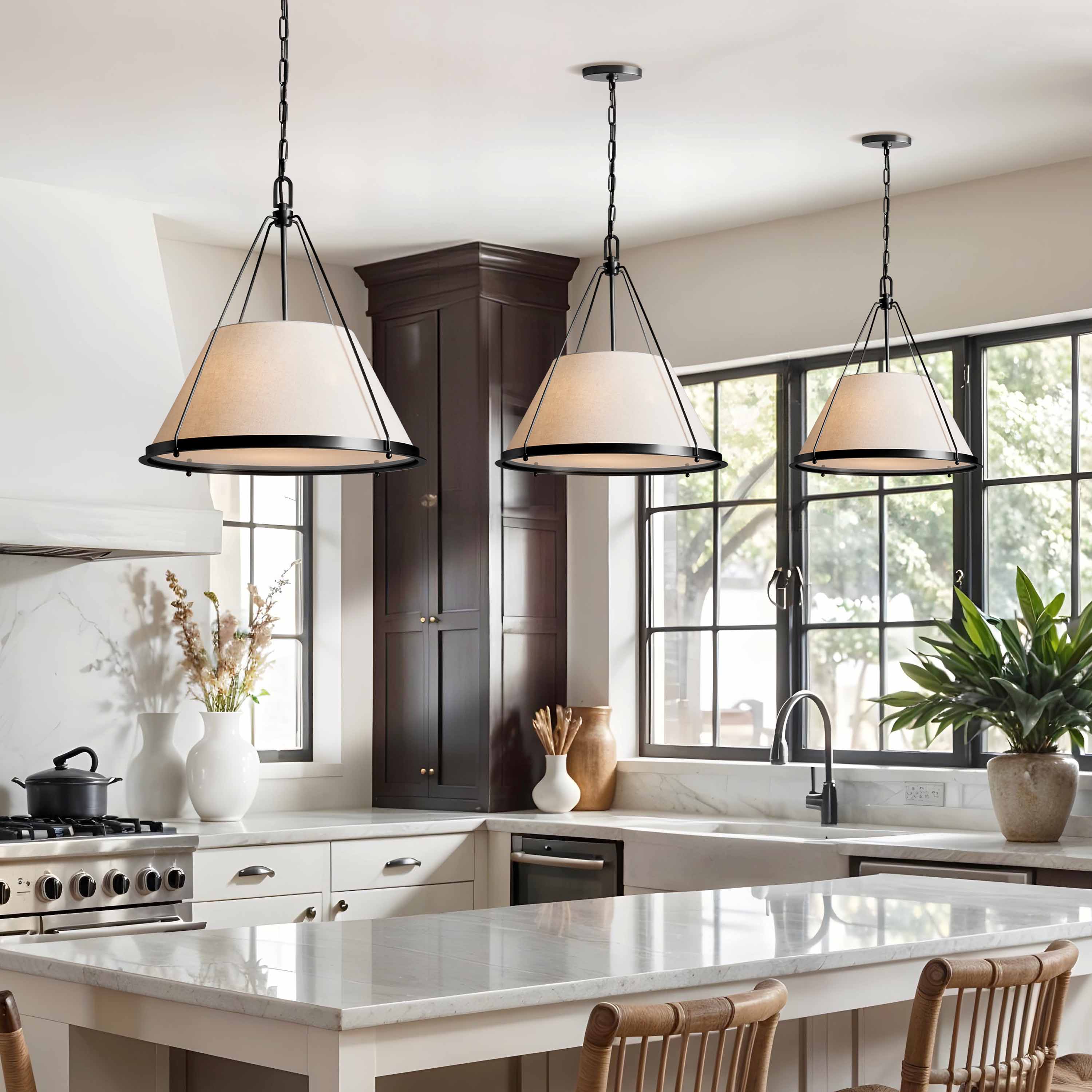 Scintilla Black Fabric Pendant Light