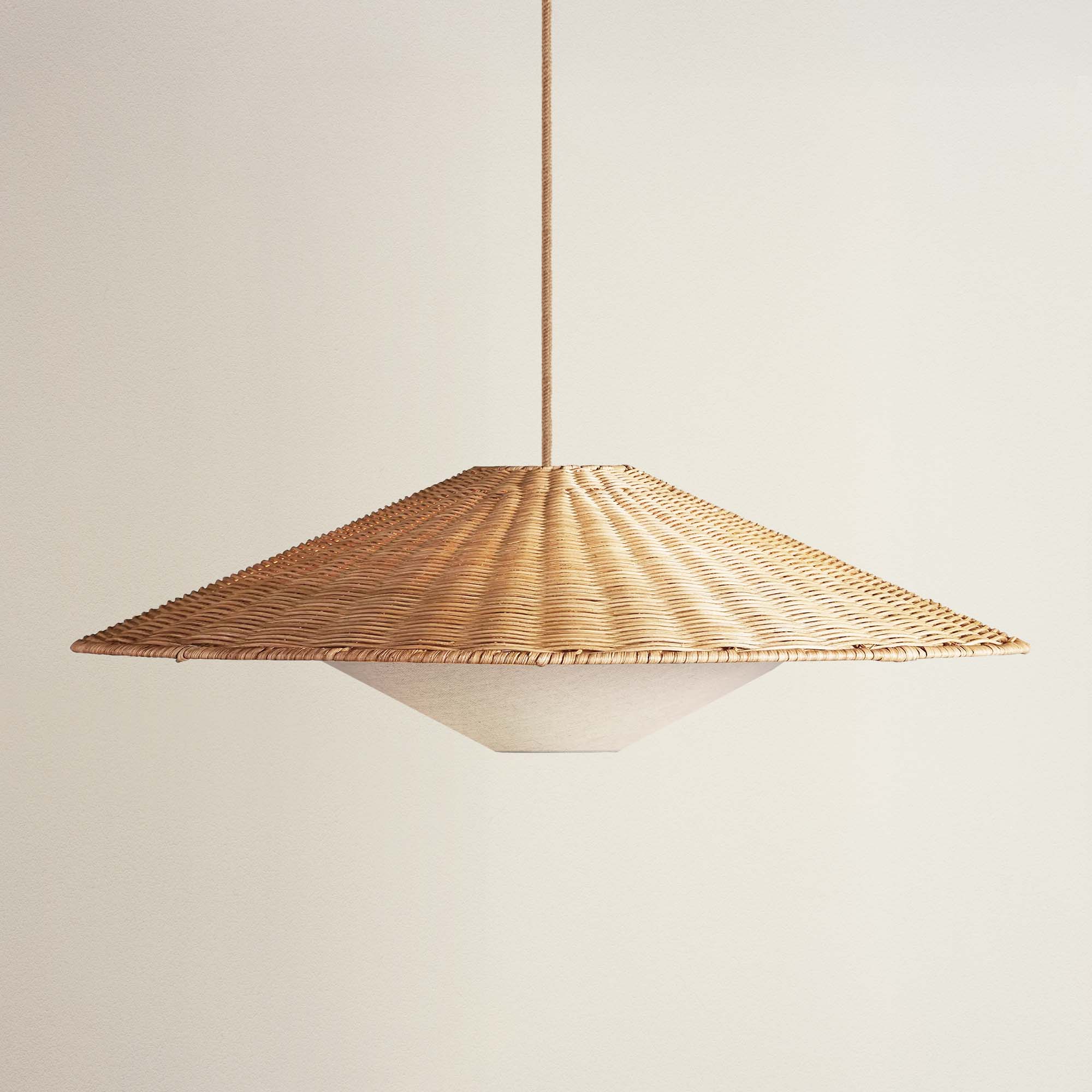rowabi sunny rattan pendant light off