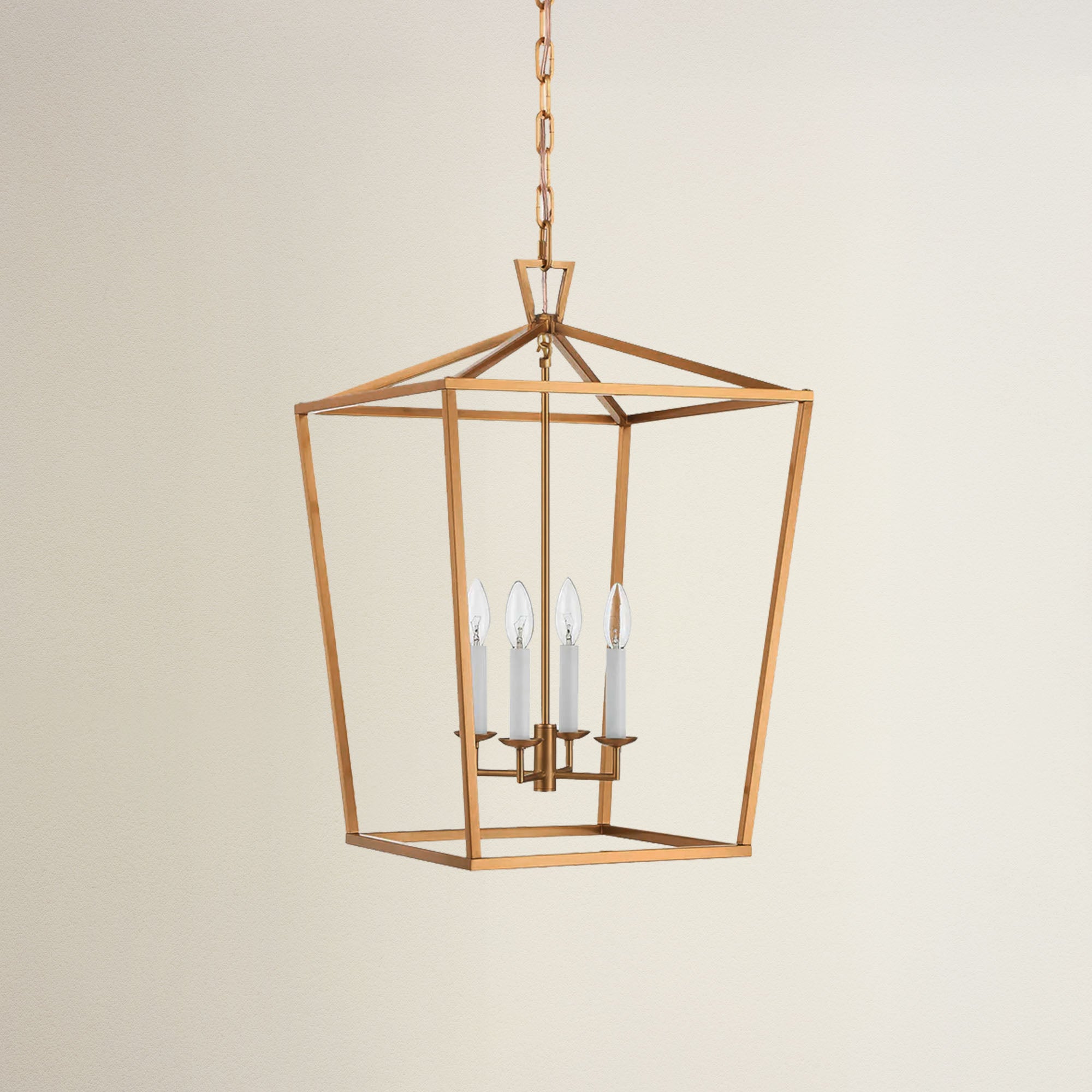 seraphine lantern gold pendant light fixture