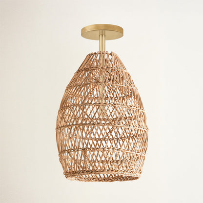Callie Rattan Pendant Light