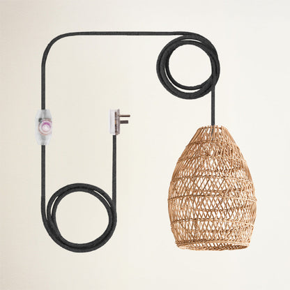 Callie Rattan Pendant Light