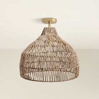 dreamy palm fibers pendant light fixture, off