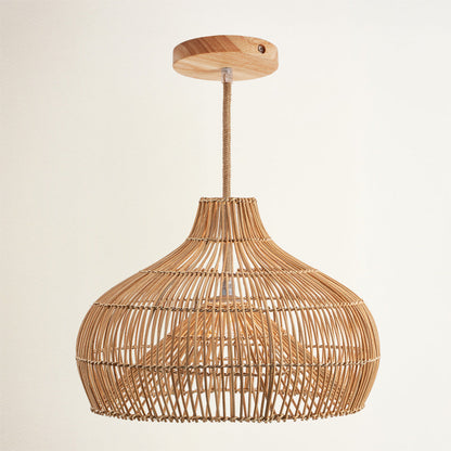 Oceania Cone Rattan Pendant Light