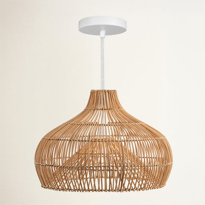 Oceania Cone Rattan Pendant Light