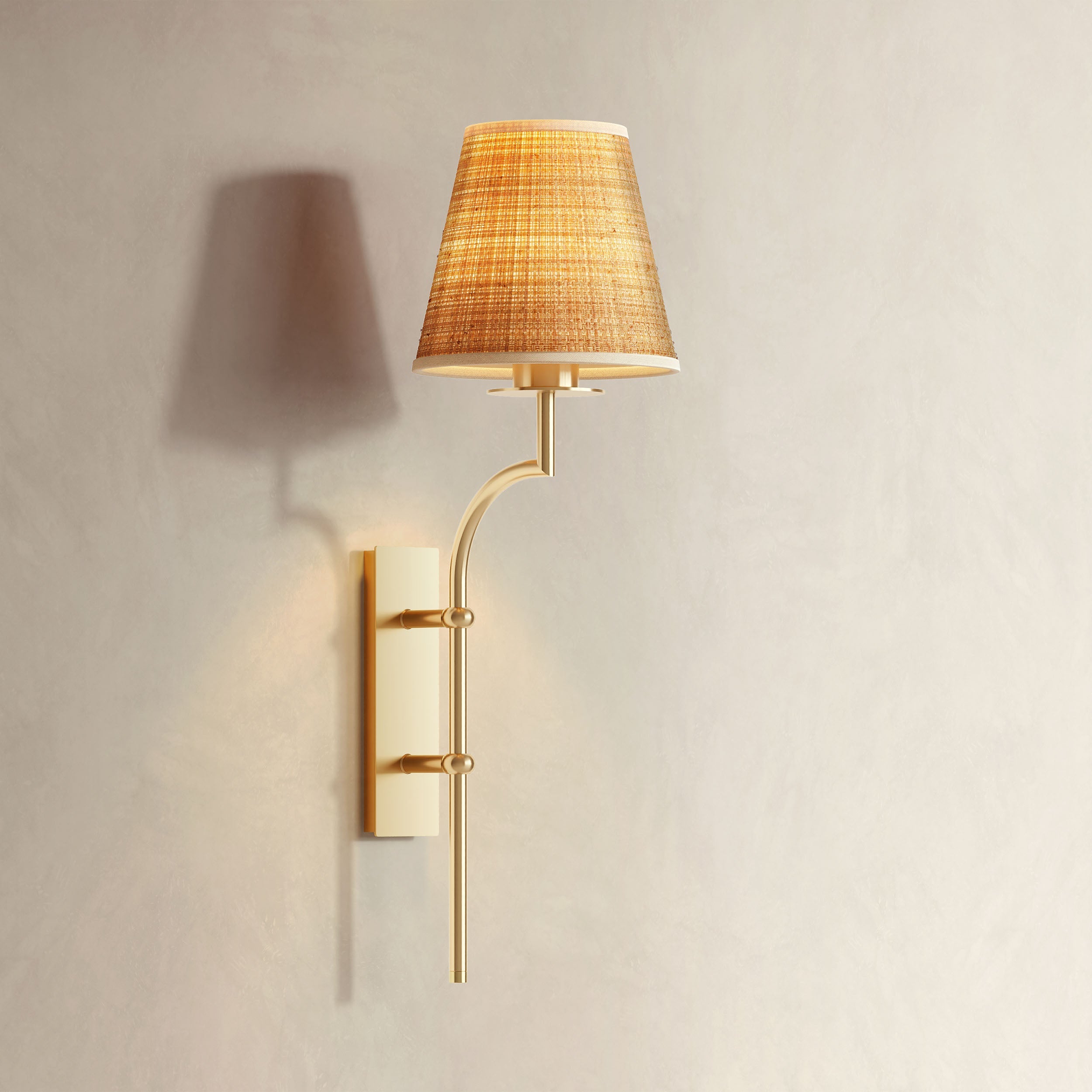Nala Clamp Handwoven Raffia Sconce