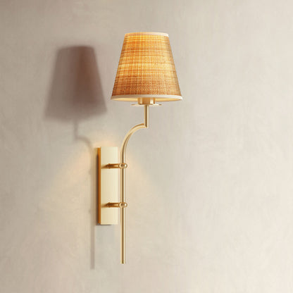 Nala Clamp Handwoven Raffia Sconce