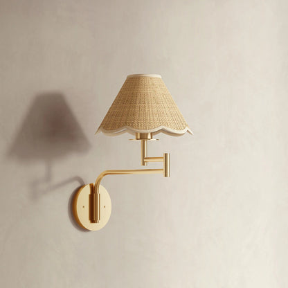 Aria Clamp Rattan Sconce