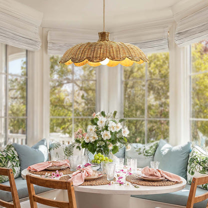 aurelia natural rattan pendant light for dining room