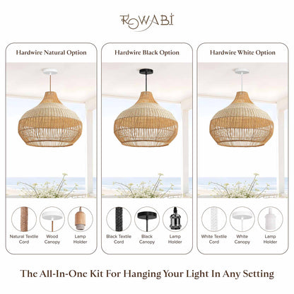 Outdoor Beatrice Rattan Pendant Light