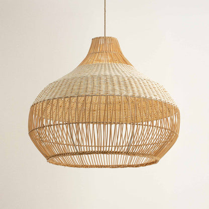 beatrice woven rattan pendant light off