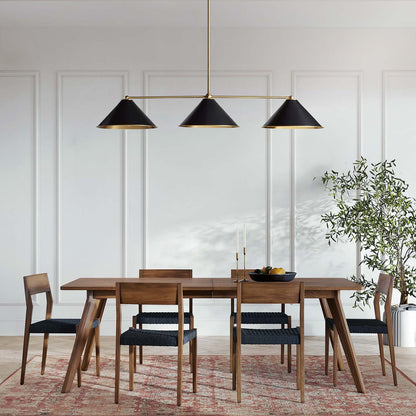 Liora Black Three Light Pendant