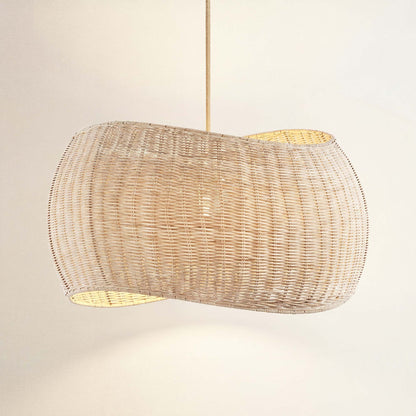 cover angelo wicker rattan pendant light, on