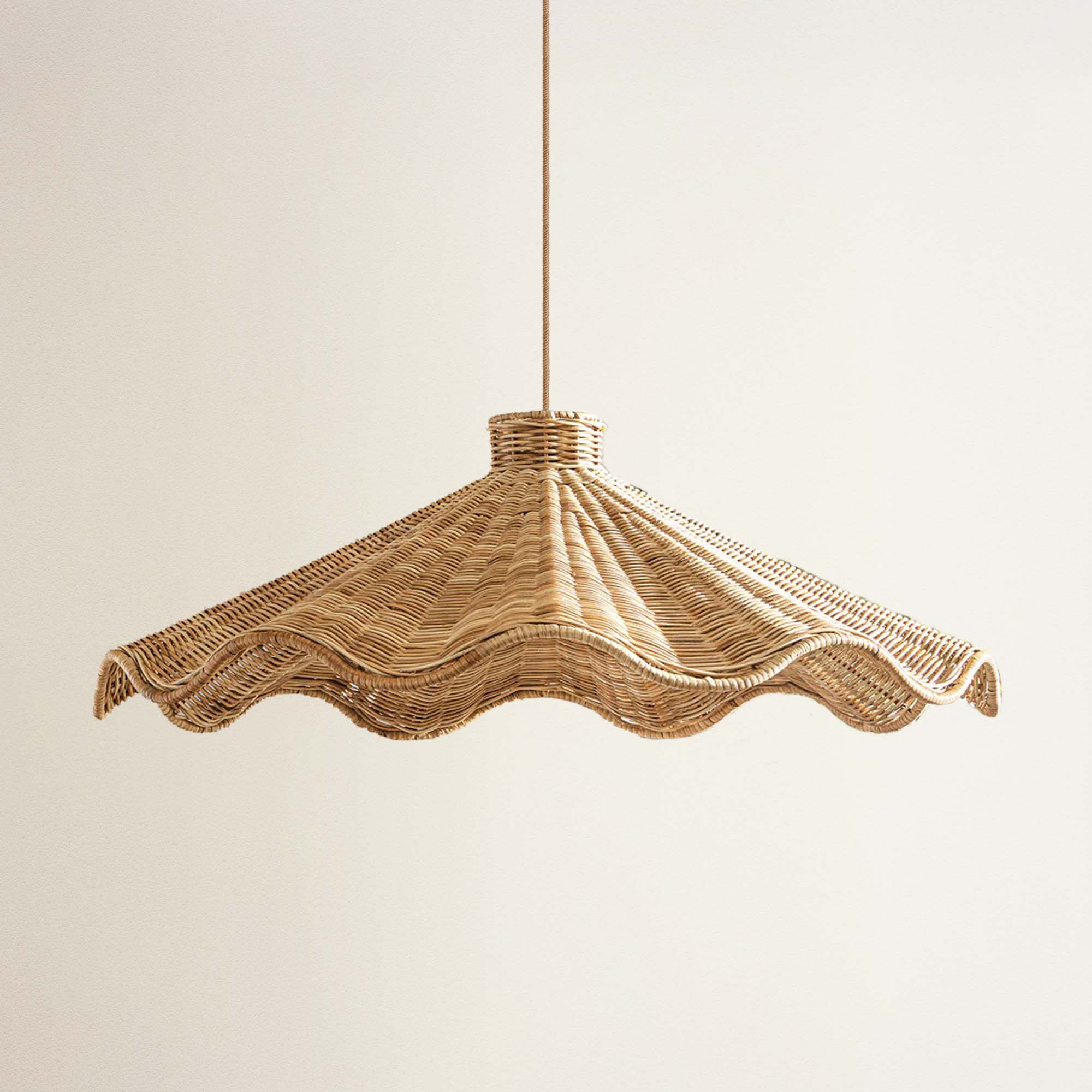 cover ariel woven rattan pandent light, off