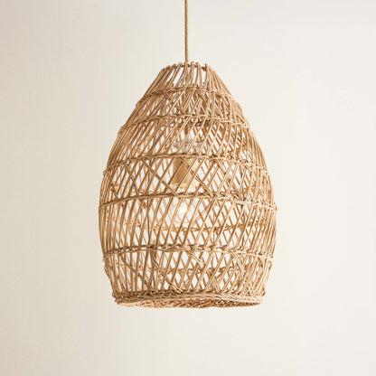 cover callie woven rattan pendant light, off