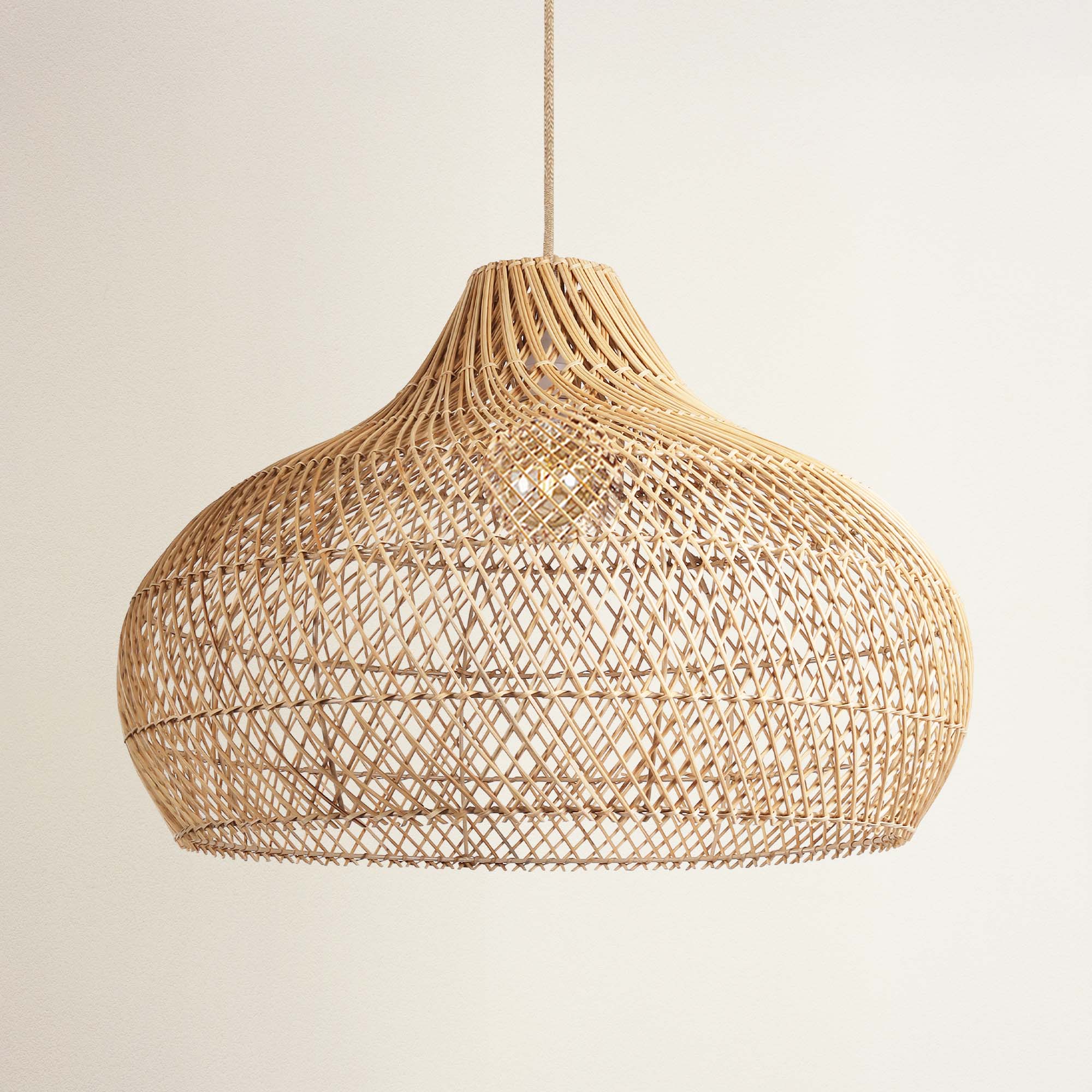cover kloe woven rattan pendant light off 
