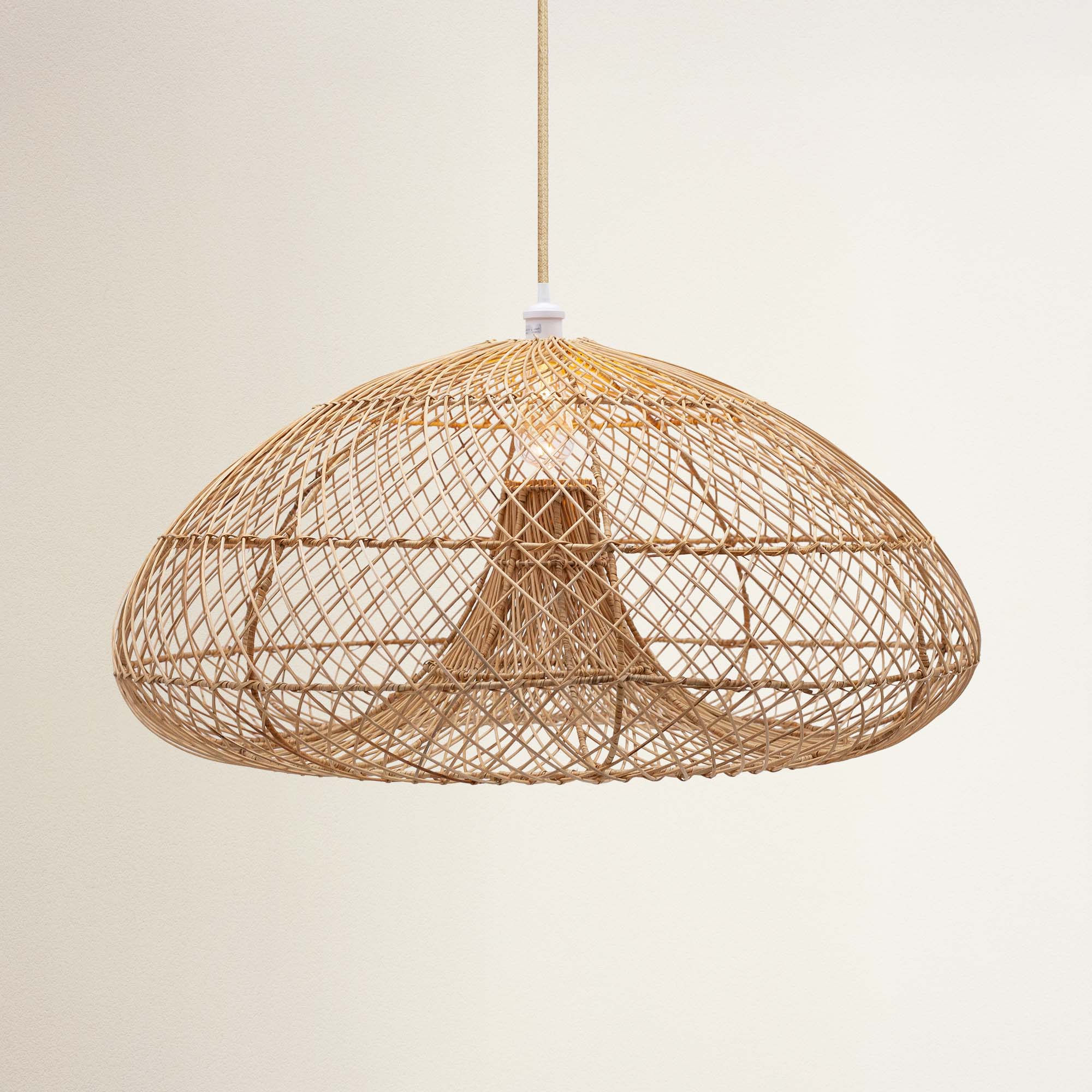 cover rowabi abyssal woven rattan pendant light, off
