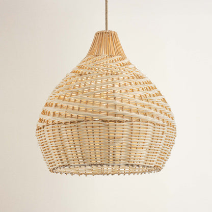 cover rowabi grandeur woven rattan pendant light, off
