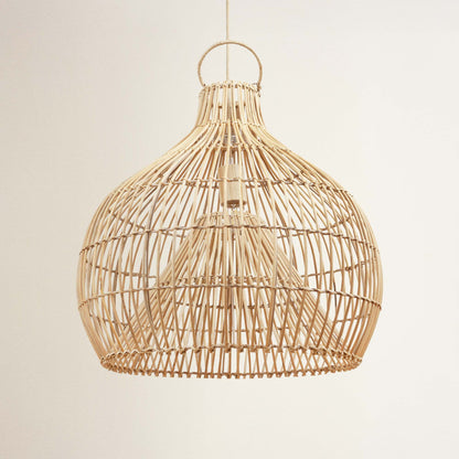 cover serena woven rattan pendant light, off