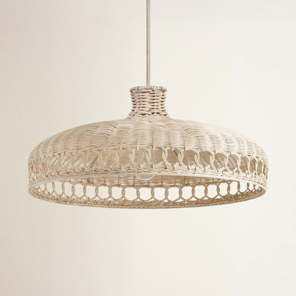 cover verona wicker rattan pendant light fixture, off