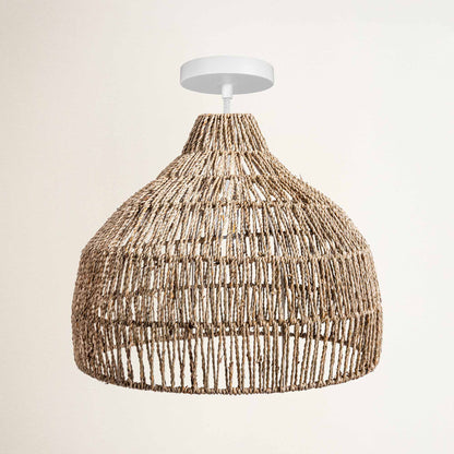Dreamy Palm Fibers Flush Mount Light
