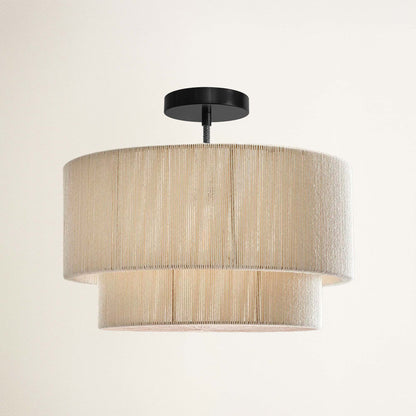 Luminous White Lace Flush Mount Light