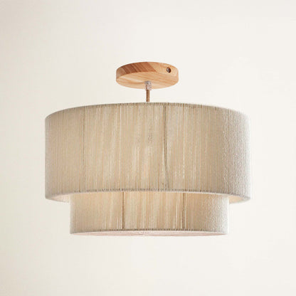Luminous White Lace Flush Mount Light