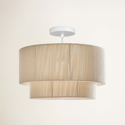 Luminous White Lace Flush Mount Light