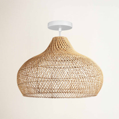 Kloe Rattan Flush Mount Light