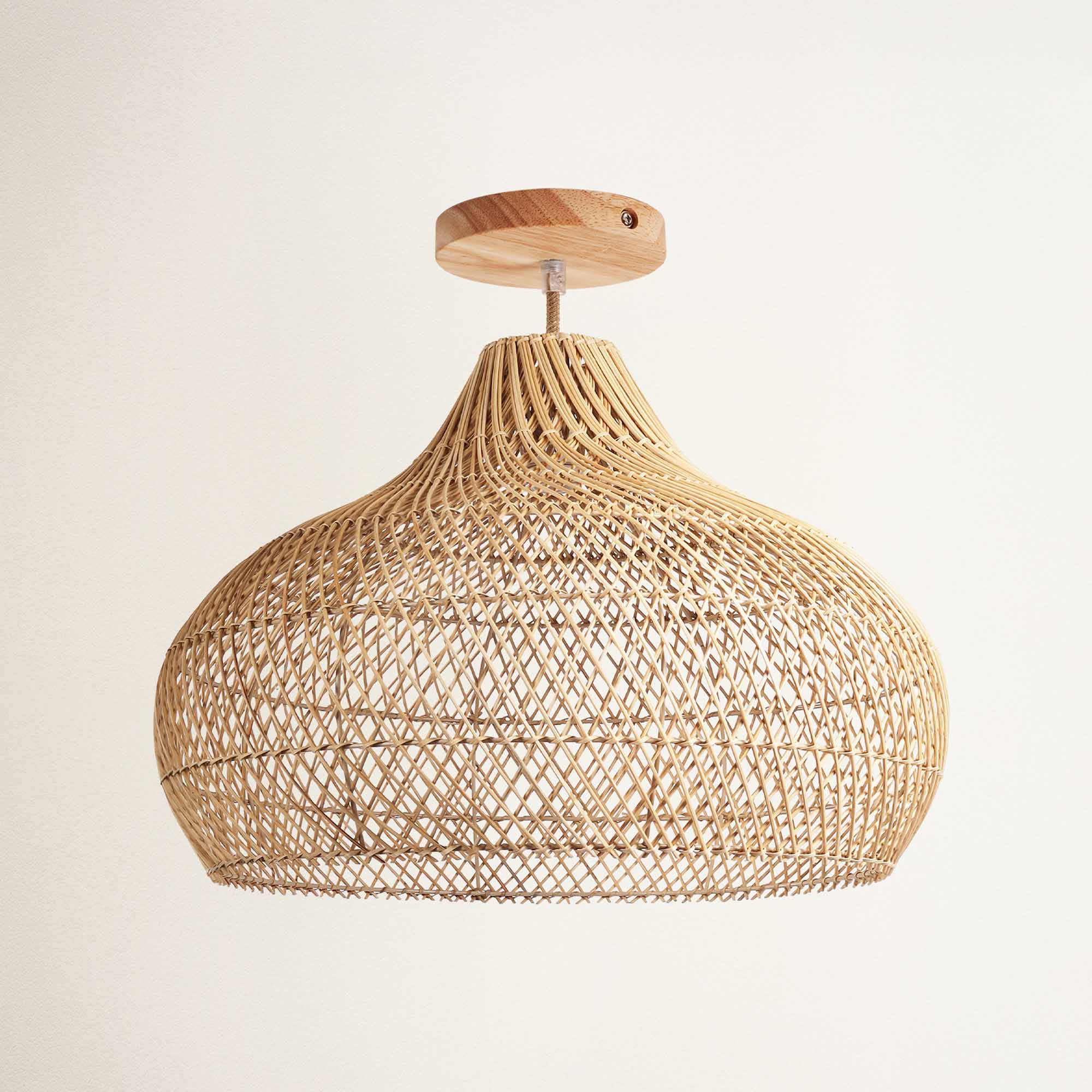 Kloe Rattan Flush Mount Light
