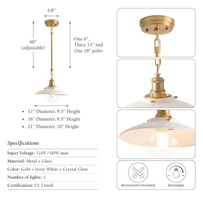 Lanesra Glass Pendant Light