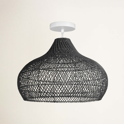 Kloe Rattan Flush Mount Light
