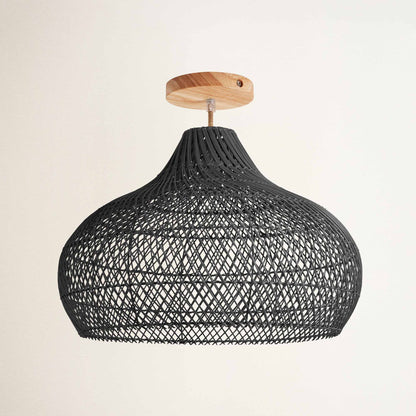 Kloe Rattan Flush Mount Light