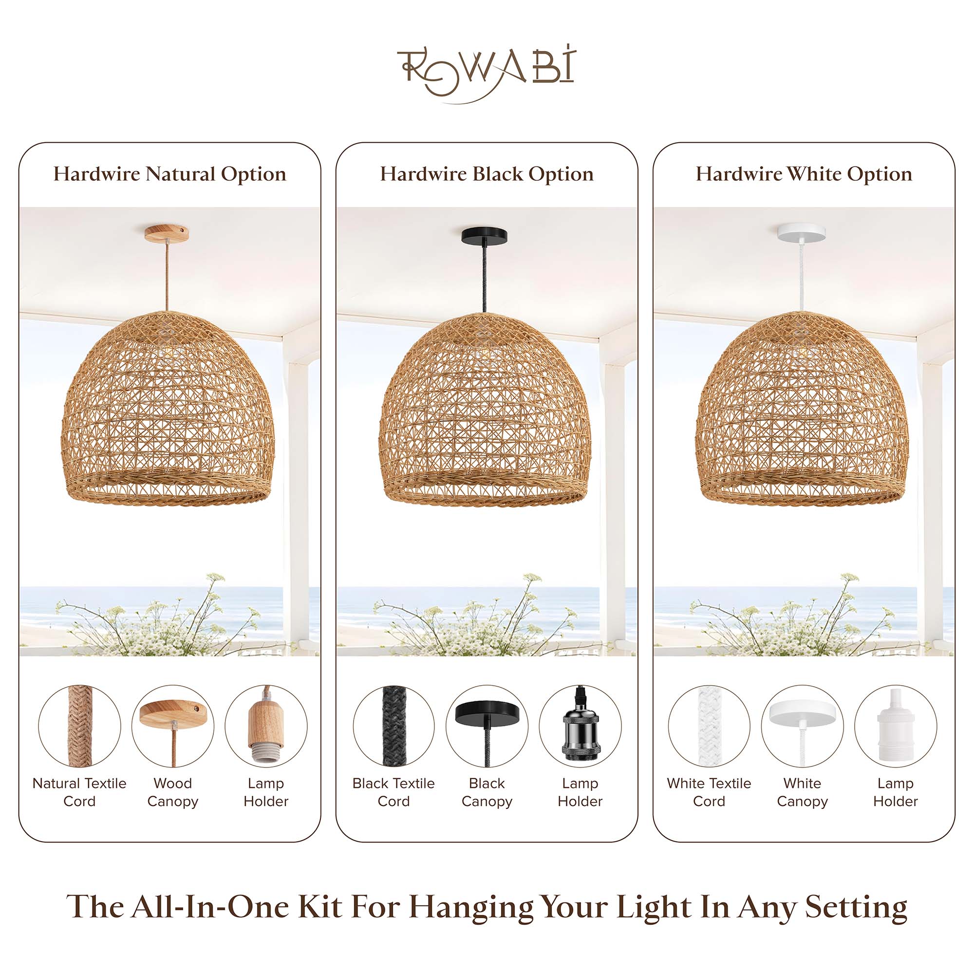 Outdoor Lumiere Rattan Pendant Light