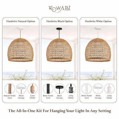 Outdoor Lumiere Rattan Pendant Light