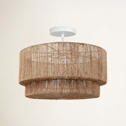 Luminous White Lace Flush Mount Light