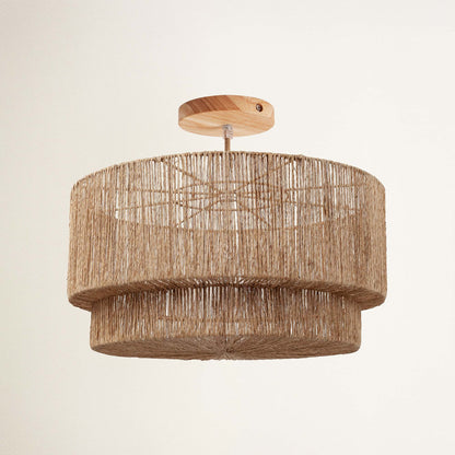 Luminous White Lace Flush Mount Light