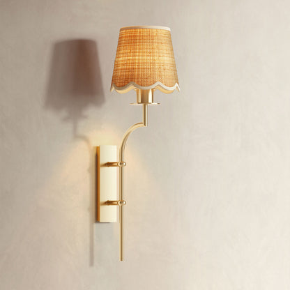 Rowabi Arco Handwoven Rattan Sconce