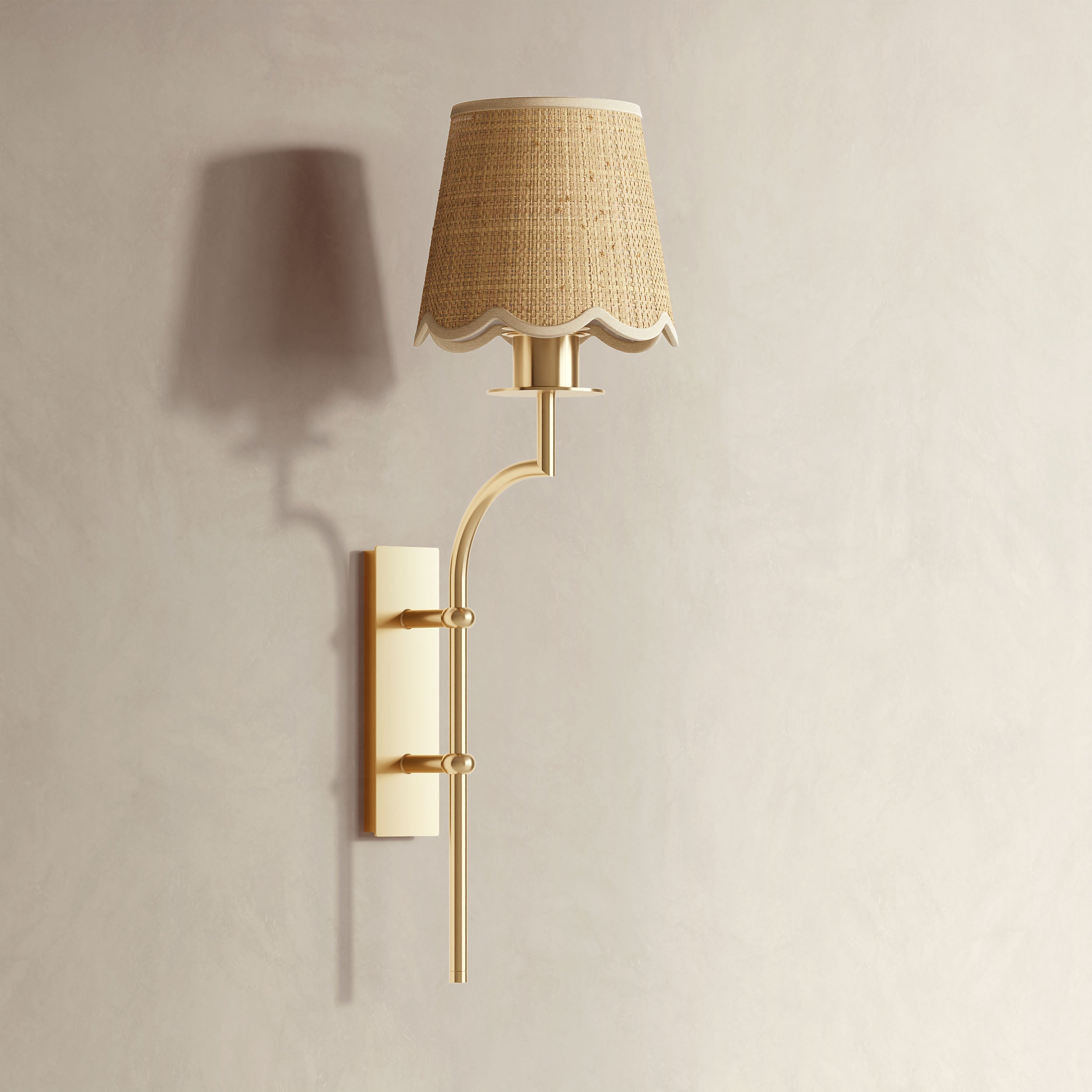 Nala Clamp Handwoven Raffia Sconce