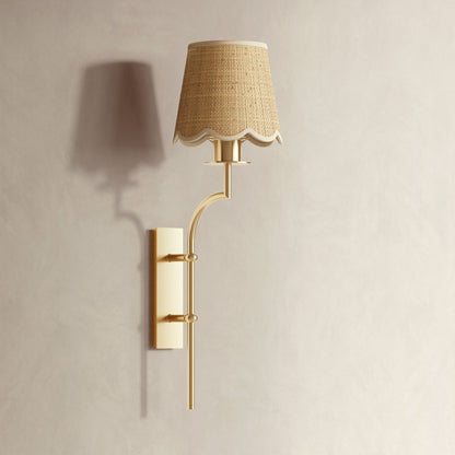Nala Clamp Handwoven Raffia Sconce