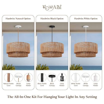 Outdoor Luminous Rattan Pendant Light