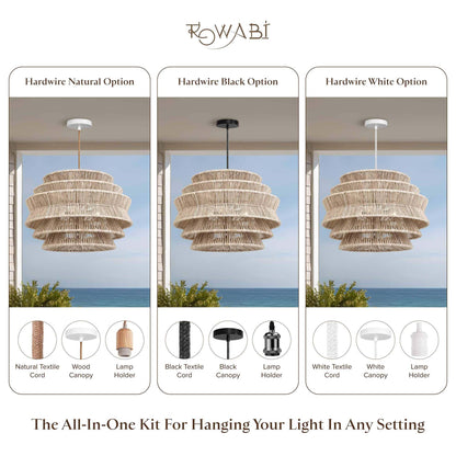Outdoor Veronica Rattan Pendant Light