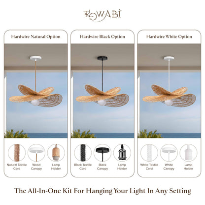 Outdoor Whisper Leaf Rattan Pendant Light
